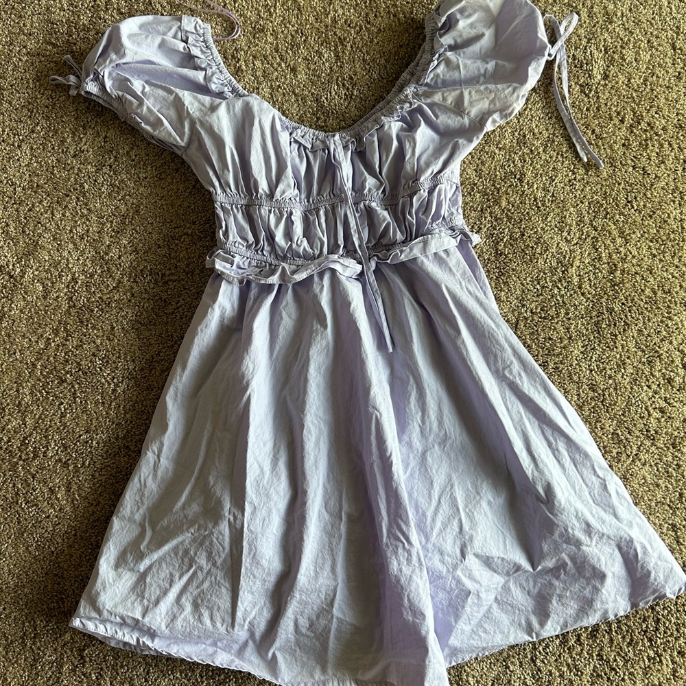 Purple Baby Doll Mini Summer Dress